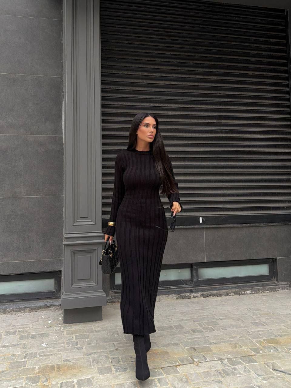 Платье длинное вязанное Co-0018