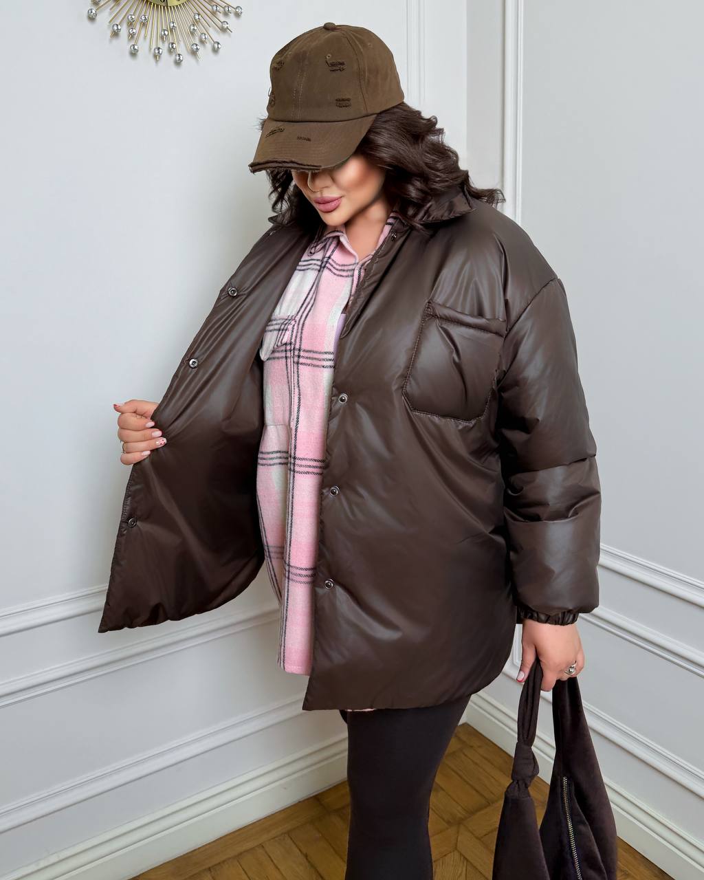 Весенняя куртка большого размера Bro-0016