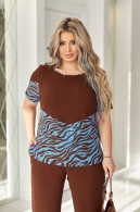 Брючный костюм большого размера Let-0021