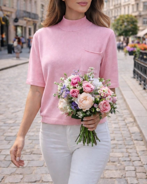 Кофта вязаная с коротким рукавом Co-0047