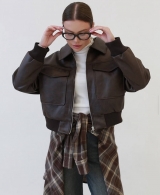 Бомбер из ЭКО кожи производство Китай Co-0050