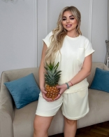 Велюровый женский костюм большого размера Sof-0013