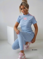 Женский облегающий костюм в рубчик Mix-0019