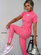 Женский облегающий костюм в рубчик Mix-0019