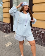 Летний костюм большого размера Bro-0019
