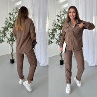 Женский брючный костюм из вельвета Sv-0039