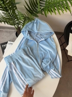 Велюровый женский спортивный костюм с лампасами Sfk-0002