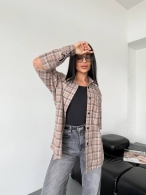 Рубашка в клетку Mood-0006