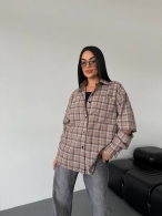 Рубашка в клетку Mood-0006