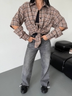 Рубашка в клетку Mood-0006