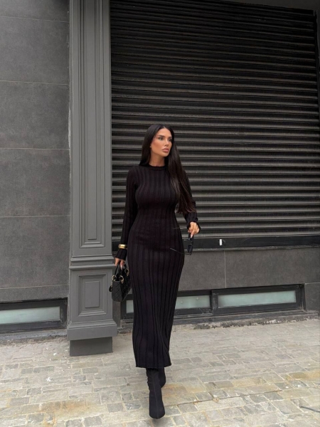 Платье длинное вязанное Co-0018