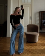 Базовая кофточка с опущенными плечами Bf-0115