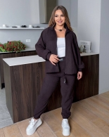 Вельветовый костюм большого размера Sof-0008