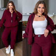 Вельветовый костюм большого размера Sof-0008