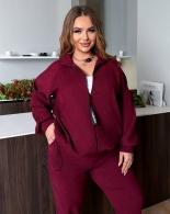 Вельветовый костюм большого размера Sof-0008