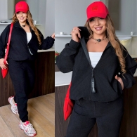 Вельветовый костюм большого размера Sof-0008