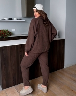 Вельветовый костюм большого размера Sof-0008