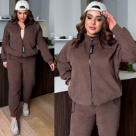 Вельветовый костюм большого размера Sof-0008