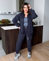 Вельветовый костюм большого размера Sof-0008
