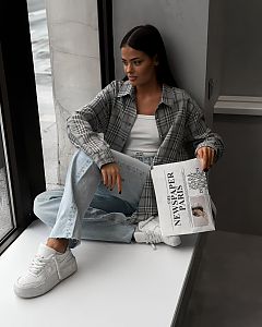 Сорочка сджинсом