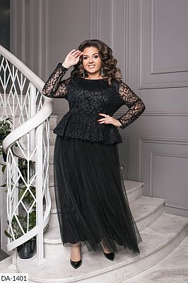 вечернее платье большого размера в пол 1