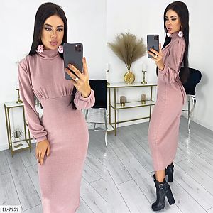 длинное теплое платье