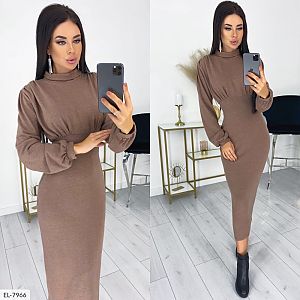 длинное теплое платье