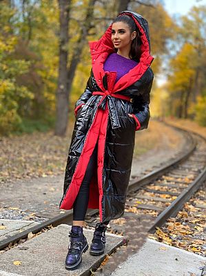 куртка на запах длинная