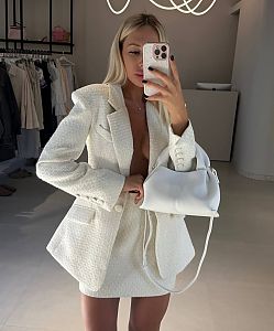 Купить оптом не дорого у Украине костюм с юбкой белый Белый костюм с юбкой