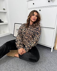 Теплая пижама большого размера оптом Dn-0015