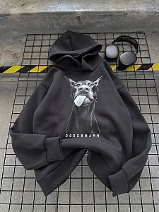 Худи с доберманом Tr-0018 худи женское с доберманом Tr-0018