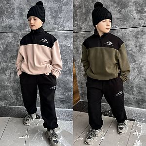 детский теплый флисовый костюм