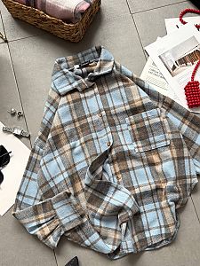 Купить рубашку в клетку оптом Aju-0001 Рубашки в клетку купить оптом Aju-0001