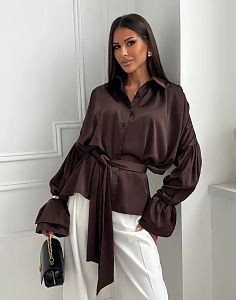 Шелковая блуза Luc-0005 купить шелковую блузу оптом Luc-0005